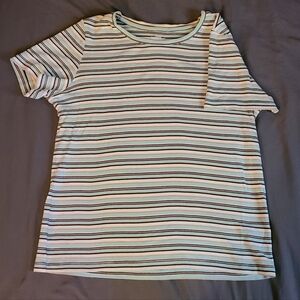 🤎Mint/Brown Striped T-Shirt